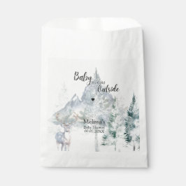 Baby Its Cold Outside Winter Evergreen Baby Shower Bedankzakje