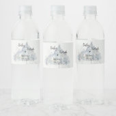 Baby Its Cold Outside Winter Evergreen Baby Shower Waterfles Etiket (Flessen)
