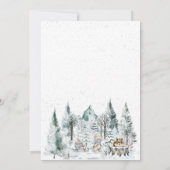 Baby It's Cold Outside Winter Forest Baby Shower Kaart (Achterkant)