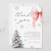 Baby it's cold outside Winter Girl Baby Shower Bedankkaart (Voorkant)