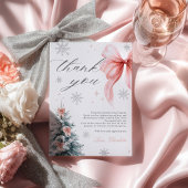 Baby it's cold outside Winter Girl Baby Shower Bedankkaart