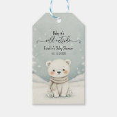 Baby It's Cold Outside Winter polar bear baby show Cadeaulabel (Voorkant)