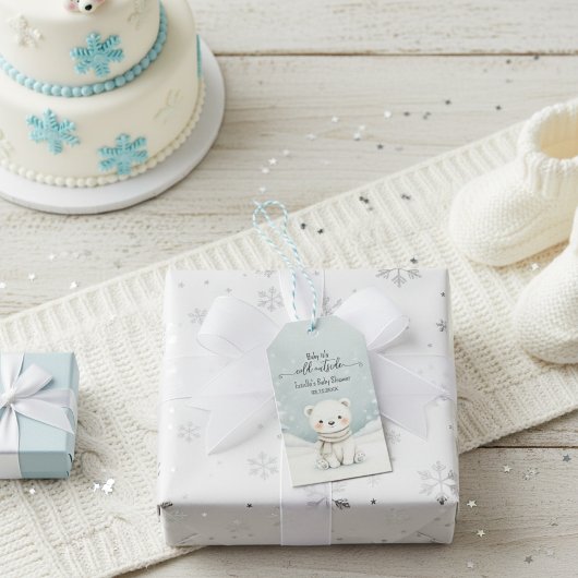 Baby It's Cold Outside Winter polar bear baby show Cadeaulabel