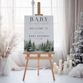 Baby It's Cold Outside Winter Shower Welcome Sign Perfect Poster