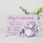 Baby its Cold Outside Winter Snowman Baby shower Kaart (Staand voorkant)