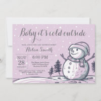 Baby its Cold Outside Winter Snowman Baby shower