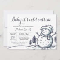 Baby its Cold Outside Winter Snowman Baby shower