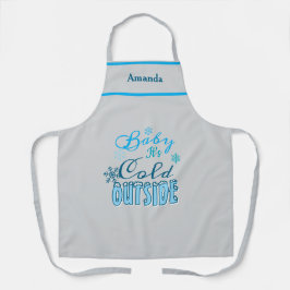 Baby It's Cold Outside Winter Vibes Kerstcadeau Schort