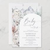 Baby It's Cold Outside Winter Woodland Baby Shower Kaart (Voorkant)