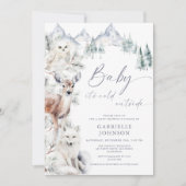 Baby It's Cold Outside Winter Woodland Baby Shower Kaart (Voorkant)
