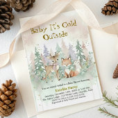Baby It's Cold Outside Winter Woodland Baby Shower Kaart