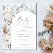 Baby It's Cold Outside Winter Woodland Baby Shower Kaart