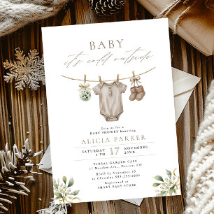 Baby It's Cold Outside winterkleren baby shower Kaart
