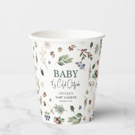 Baby It's Cold Outside Winterloof Baby Shower Papieren Bekers
