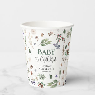 Baby It's Cold Outside Winterloof Baby Shower Papieren Bekers