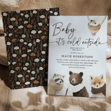 Baby It's Cold Outside Woodland Dieren Baby Shower