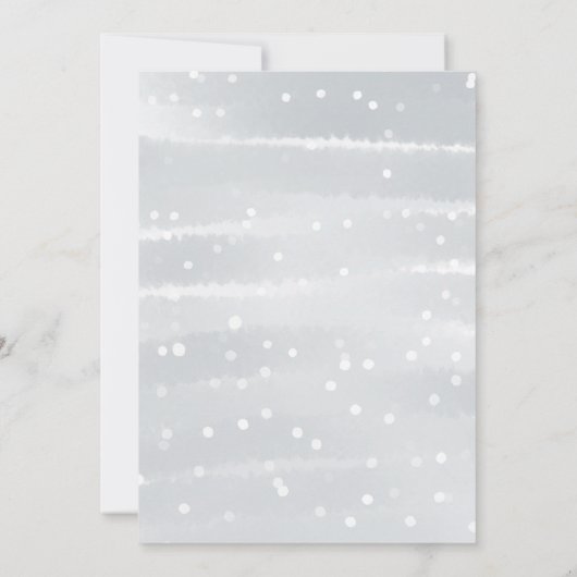 Baby It's Cold Outside Zilveren Grijze Baby Shower Kaart (Achterkant)