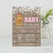 Baby its Kold Outside Gingerbrood Man Baby shower Kaart (Staand voorkant)