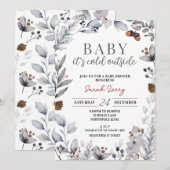 Baby its koude buitenuitnodiging, Winter Kaart (Voorkant / Achterkant)