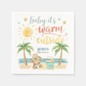 Baby It's Warm Outside Beach Baby Shower Servet (Voorkant)