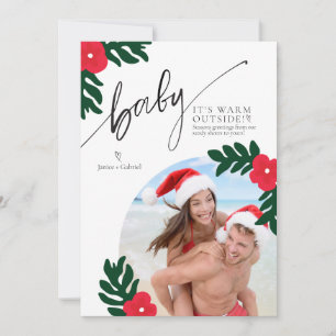 Baby It's Warm Outside Kerst Fotokaart Kaart