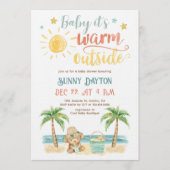 Baby it's Warm Outside Tropical Beach Baby Shower Kaart (Voorkant)