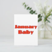 Baby januari briefkaart (Staand voorkant)