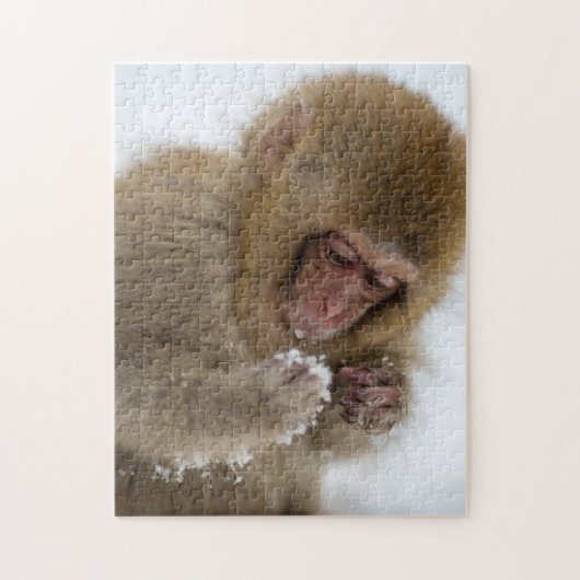 Baby Japans Macaque | Sneeuwaap Legpuzzel (Verticaal)