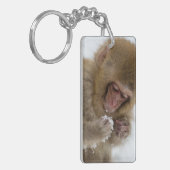 Baby Japans Macaque | Sneeuwaap Sleutelhanger (Voorkant Links)