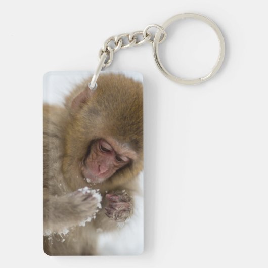 Baby Japans Macaque | Sneeuwaap Sleutelhanger (achterkant)