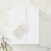 Baby Je bent het Bomb Gold Foil Favor Gift Label (Met Koord)