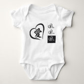 BABY JERSEY BODY SHIRT MET LIEFDE (Voorkant)