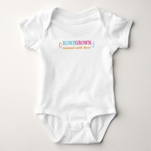 Baby Jersey Bodypakje "HomeGrown"/ROZE Romper (Voorkant)