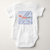 Baby jersey bodypakje (vierkant) romper (Achterkant)