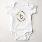 Baby Jersey Bodysuit- Custom (voeg afbeelding/teks Romper (Voorkant)