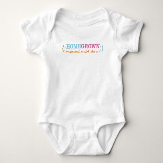 Baby Jersey Bodysuit HomeGrown/PINK (Voorkant)