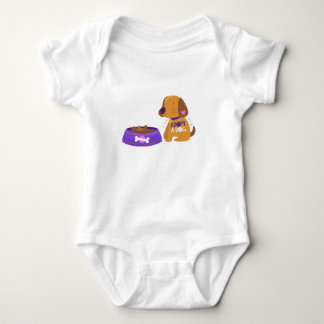 Baby Jersey Bodysuit met Schattige hondenprint