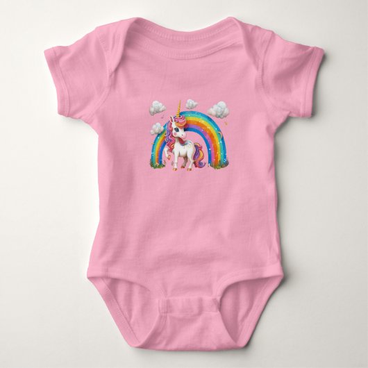 Baby Jersey Bodysuit Sprookjeseenhoorn (Voorkant)