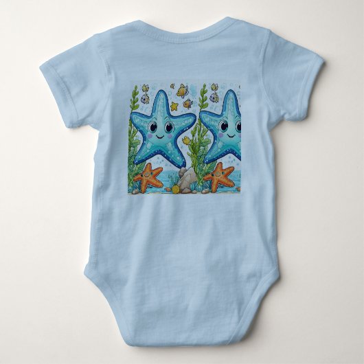 Baby Jersey Bodysuit Starfish (Achterkant)