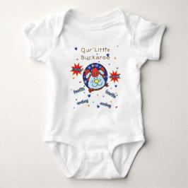 Baby Jersey Bodysuit "Tootin" Cowboy" personaliser
