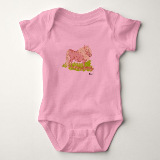 Baby Jersey Bodysuit: uitzending van Pony Romper (Voorkant)