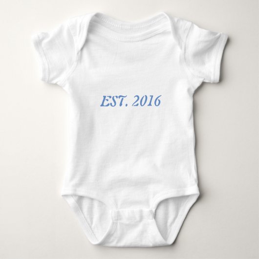 Baby Jersey Bodysuit, White Builed 2017 Romper (Voorkant)