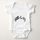 Baby Jersey Bodysuit, White - Hug Life Romper (Voorkant)