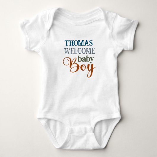 Baby Jersey Persoonlijk Onesie Romper (Voorkant)
