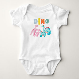Baby jersy bodysuit met bedrukte Dinos