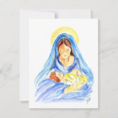 Baby Jesus 3 Kaart Blank binnen w Envelope Notitiekaartje (Voorkant)