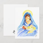 Baby Jesus 3 Kaart Blank binnen w Envelope Notitiekaartje (Voorkant / Achterkant)