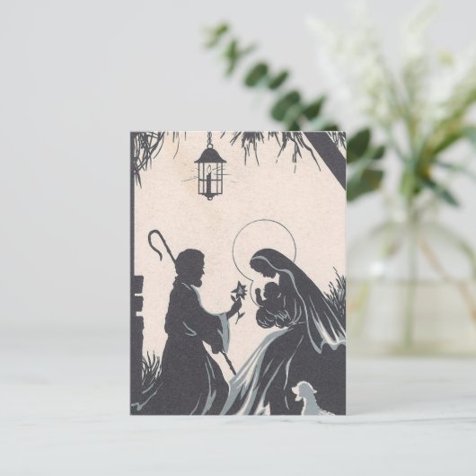  Baby Jesus Born Feestdagenkaart (Staand voorkant)