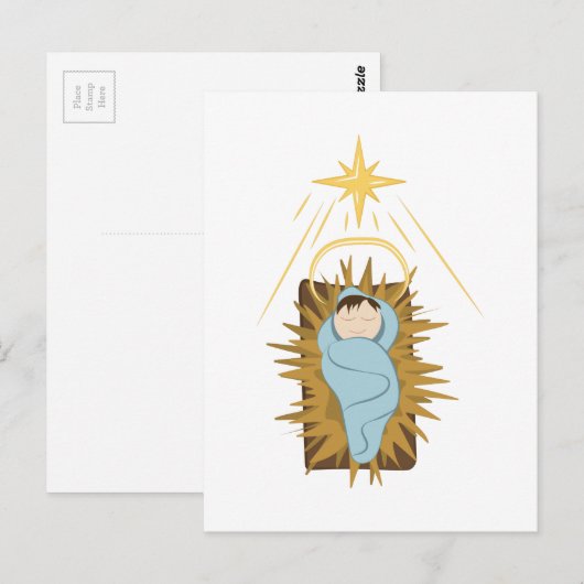 Baby Jesus Briefkaart (Voorkant / Achterkant)