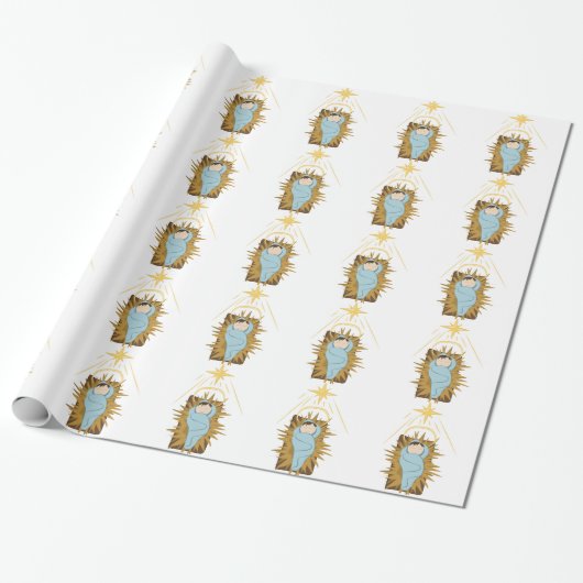 Baby Jesus Cadeaupapier (Uitgerold)